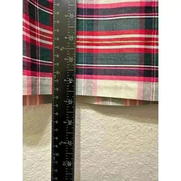 Crown & Ivy Womens Plaid Satin‎ Ruffle V-neck Blouse Top Small Multi Colored NWT - Picture 7 of 10